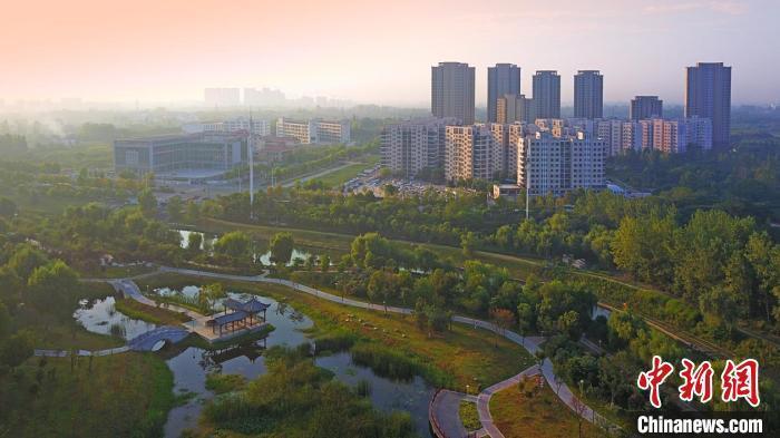 肥西潭沖河濕地公園。肥西縣委宣傳部供圖